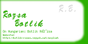rozsa botlik business card